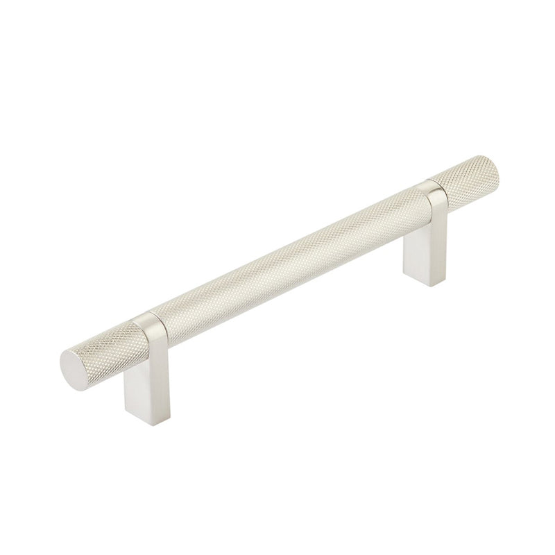 Select Stem Rectangular Bar Knurled Cabinet Pull Handle - Cabinet Mount - 5" Brass/Satin Nickel