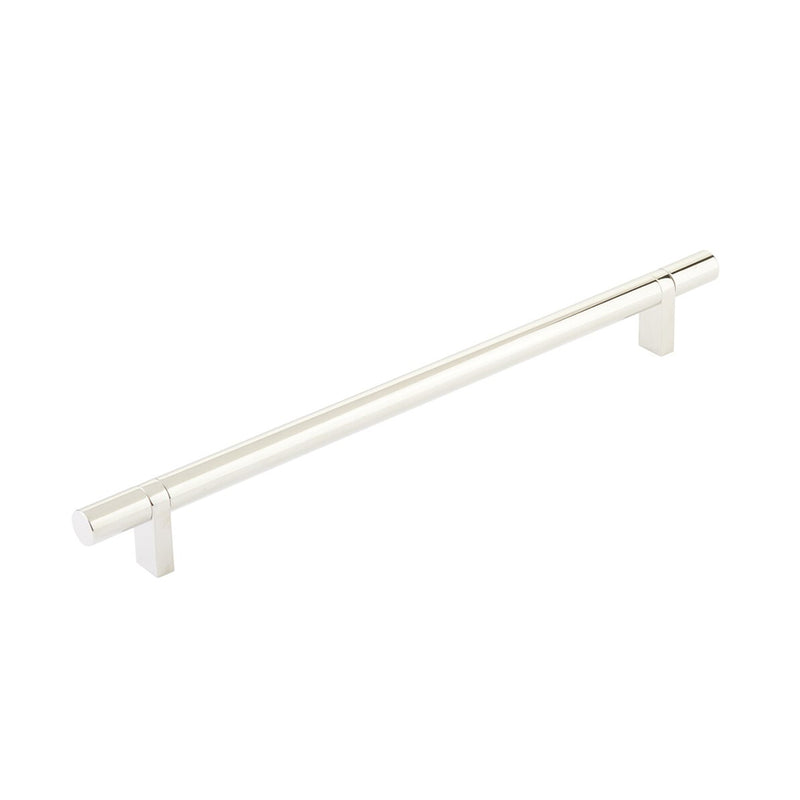 Select Stem Rectangular Bar Smooth Cabinet Pull Handle - Cabinet Mount - 10" Brass/Polished Nickel