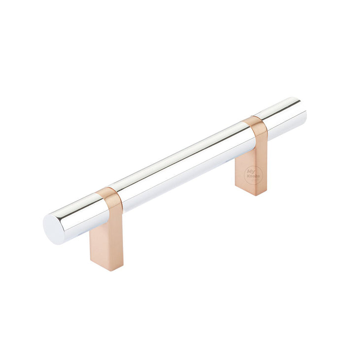 Select Stem Rectangular Bar Smooth Cabinet Pull Handle - Cabinet Mount - 3" Brass/Polished Chrome/Satin Copper