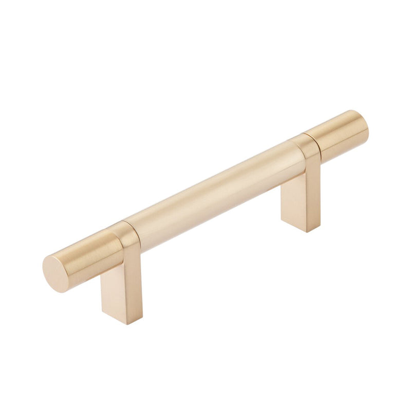 Select Stem Rectangular Bar Smooth Cabinet Pull Handle - Cabinet Mount - 3" Brass/Satin Brass