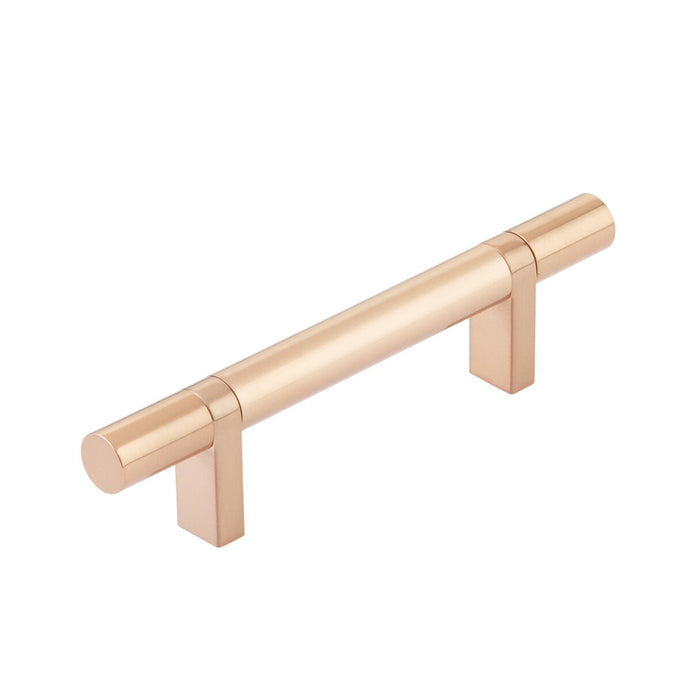 Select Stem Rectangular Bar Smooth Cabinet Pull Handle - Cabinet Mount - 3" Brass/Satin Copper