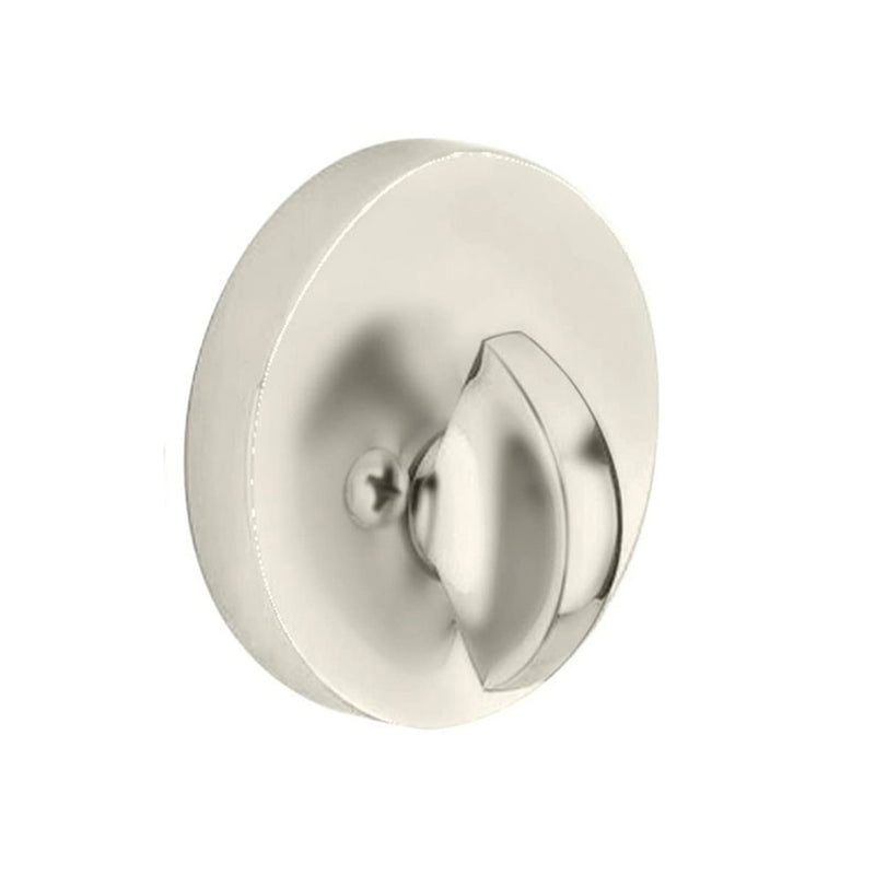 Modern Round Single Sided Deadbolt - Door Mount - 2" Brass/Satin Nickel