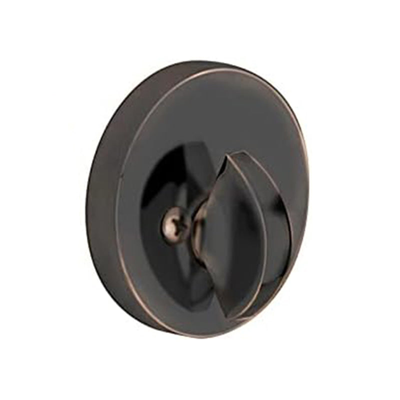 Modern Round Single Sided Deadbolt - Door Mount - 2" Brass/Oil Rubbed Bronze
