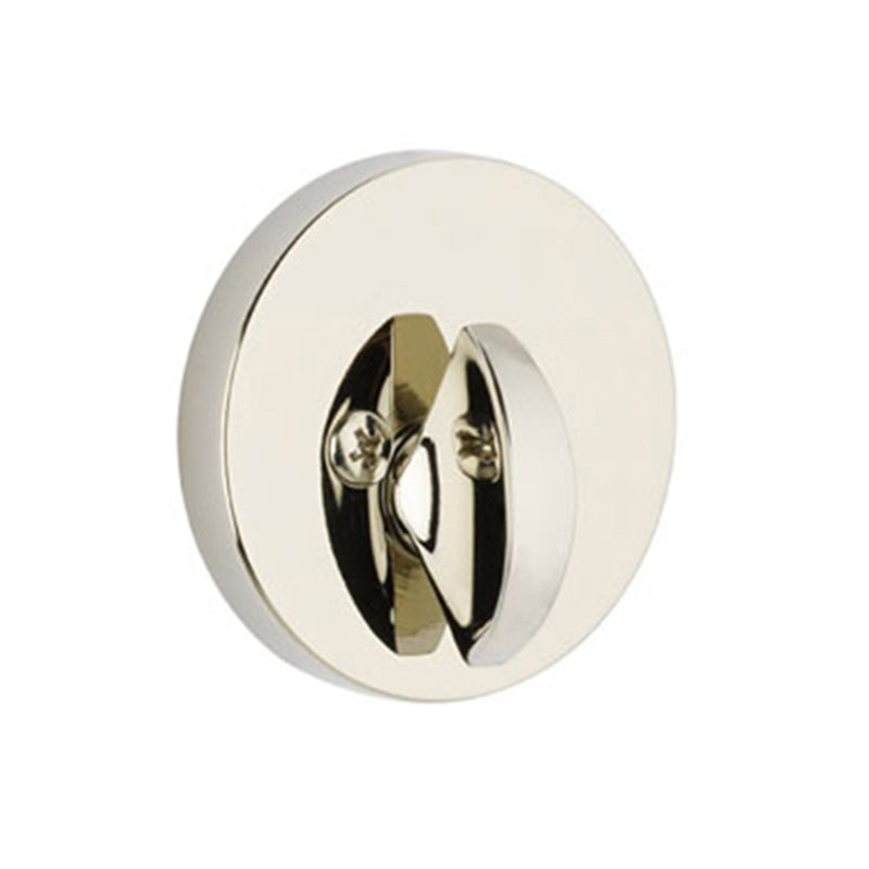 Modern Round Single Sided Deadbolt - Door Mount - 2" Brass/Polished Nickel