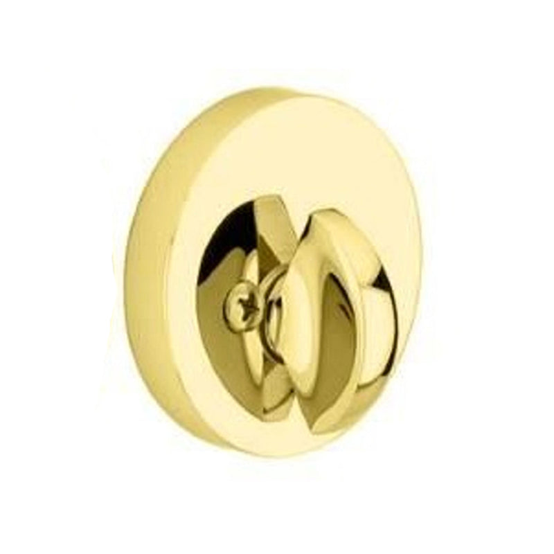 Modern Round Single Sided Deadbolt - Door Mount - 2" Brass/Unlacquered Brass