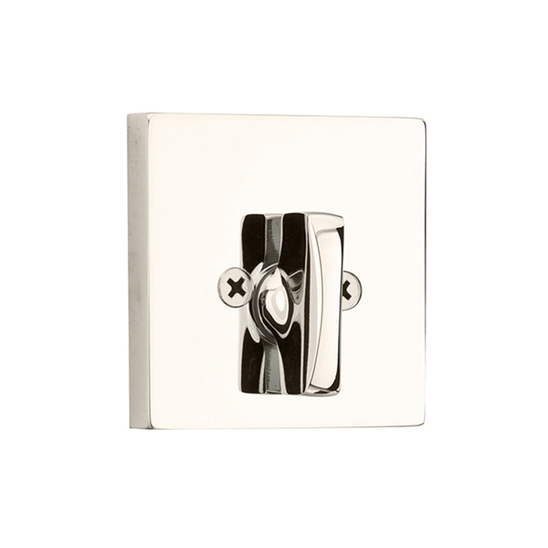 Square Single Sided Deadbolt - Door Mount - 2" Brass/Polished Nickel