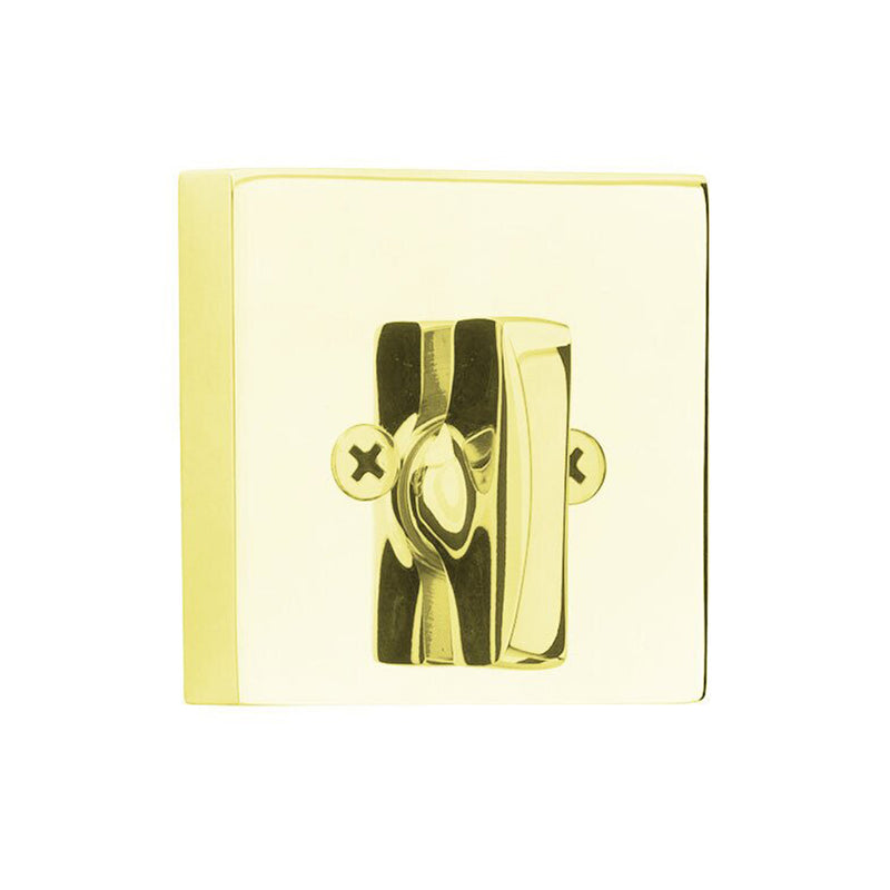 Square Single Sided Deadbolt - Door Mount - 2" Brass/Unlacquered Brass