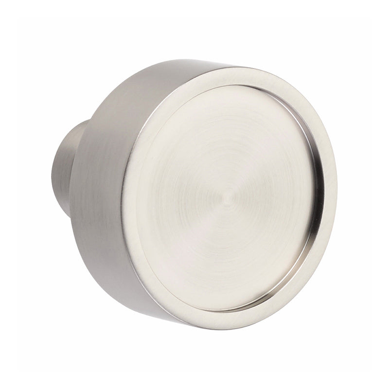 Hercules Knurled Full Length Mortise Conical Knurled Right Single Cylinder Door Entrance Set - Door Mount - 18" Brass/Satin Nickel