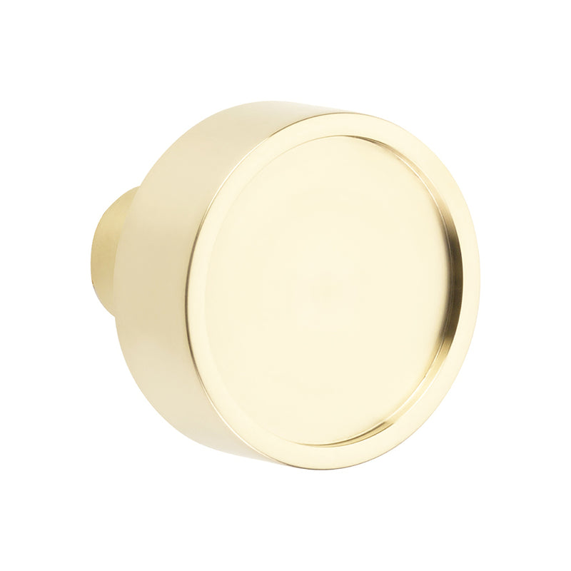 Hercules Knurled Full Length Mortise Conical Knurled Right Single Cylinder Door Entrance Set - Door Mount - 18" Brass/Unlacquered Brass