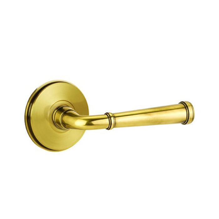 Watford Rosette Round Merrimack Lever Right Privacy Door Leverset - Door Mount - 5" Brass/French Antique