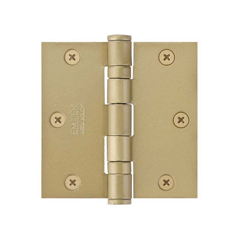 Square Corners Heavy Duty Ball Bearing Hinge - Door Mount - 3" Steel/French Antique