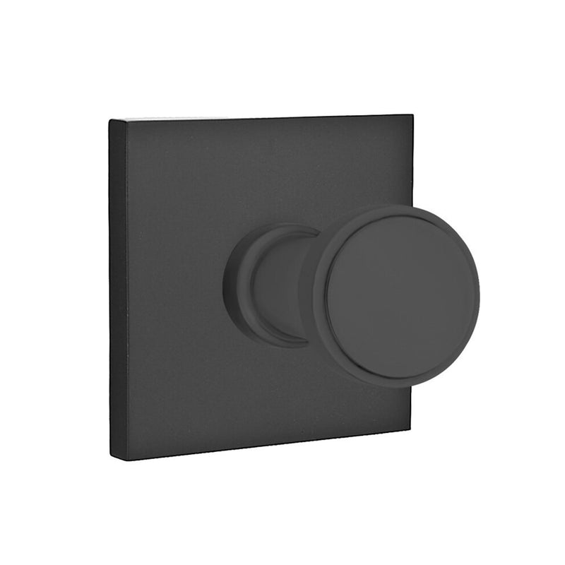 Transitional Square Single Hook - Wall Mount - 3" Brass/Flat Black
