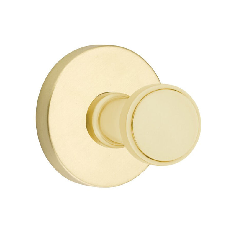 Transitional Disk Single Hook - Wall Mount - 3" Brass/Satin Brass