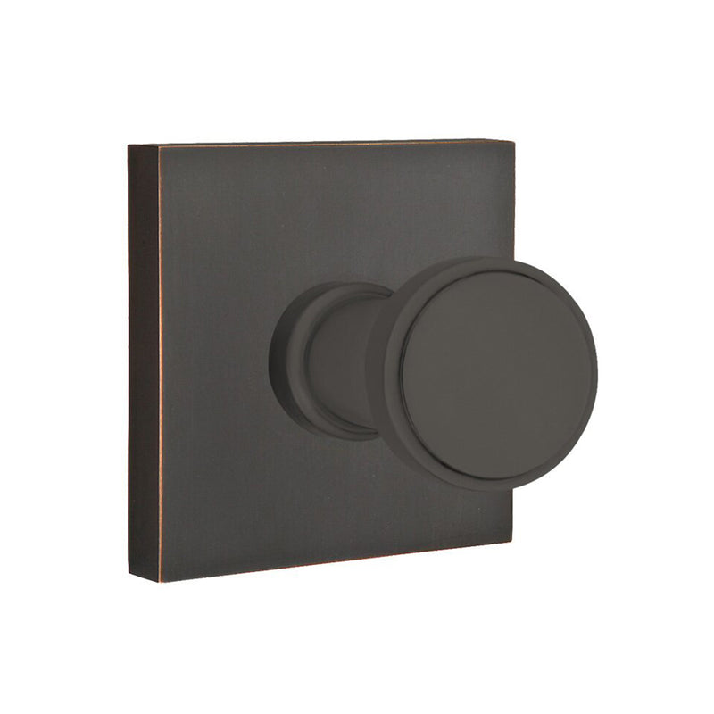 Transitional Square Single Hook - Wall Mount - 3" Brass/Oil Rubbed Bronze