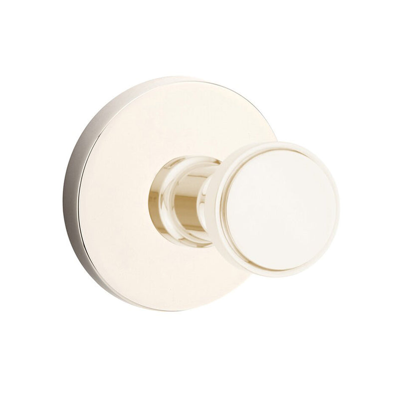 Transitional Disk Single Hook - Wall Mount - 3" Brass/Polished Nickel