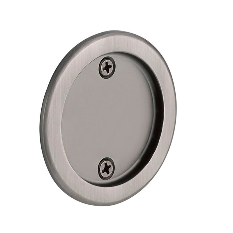 Round Tubular Dummy Pocket Door Lockset - Door Mount - 3" Brass/Pewter