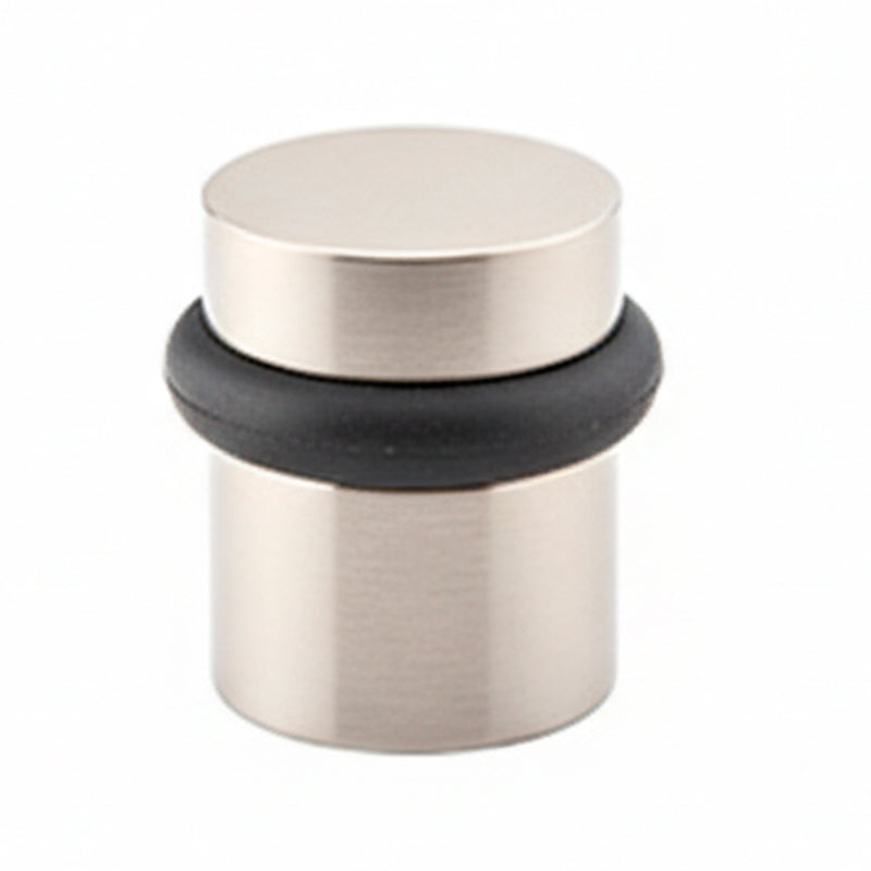 Cylinder Door Stop - Floor Mount - 1" Brass/Satin Nickel