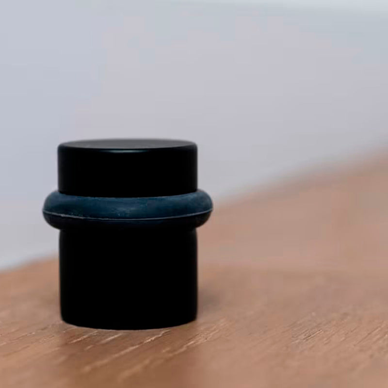 Cylinder Door Stop - Floor Mount - 1" Brass/Oil Rubbed Bronze