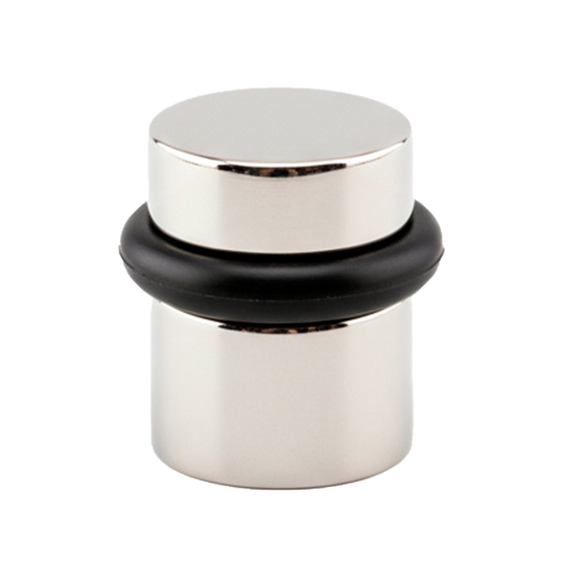 Cylinder Door Stop - Floor Mount - 1" Brass/Polished Nickel