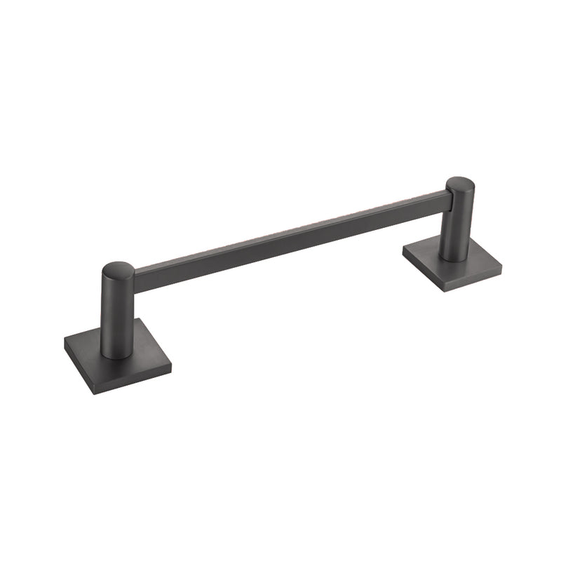 Modern Square Towel Bar - Wall Mount - 24" Brass/Flat Black