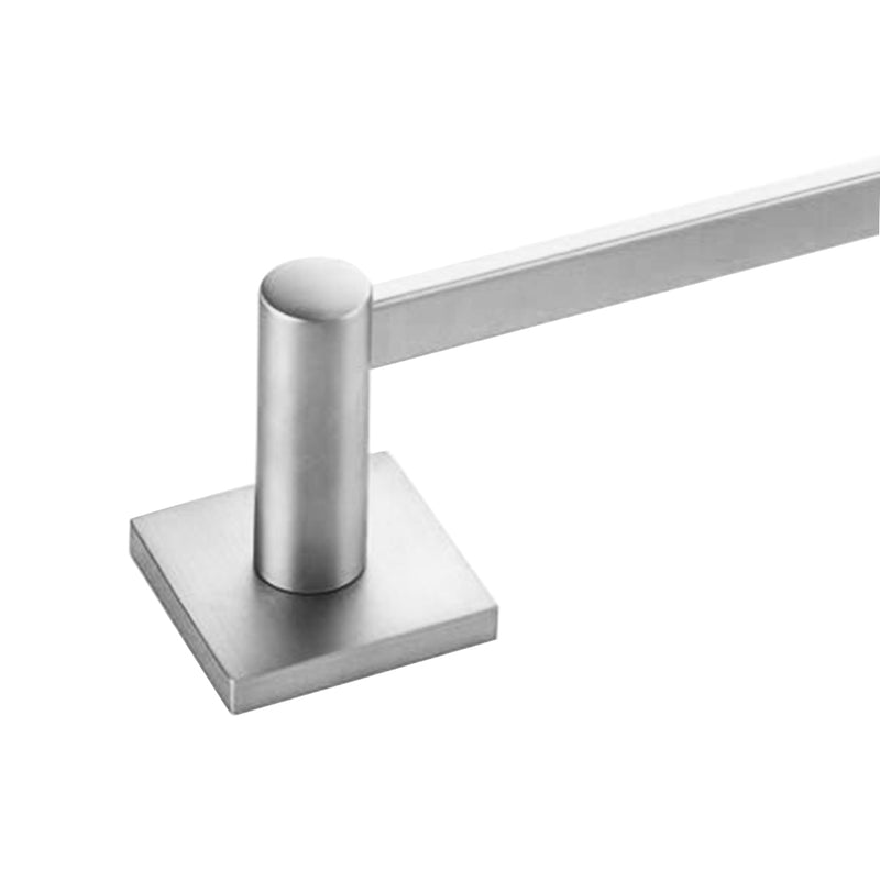 Modern Square Towel Bar - Wall Mount - 24" Brass/Polished Chrome
