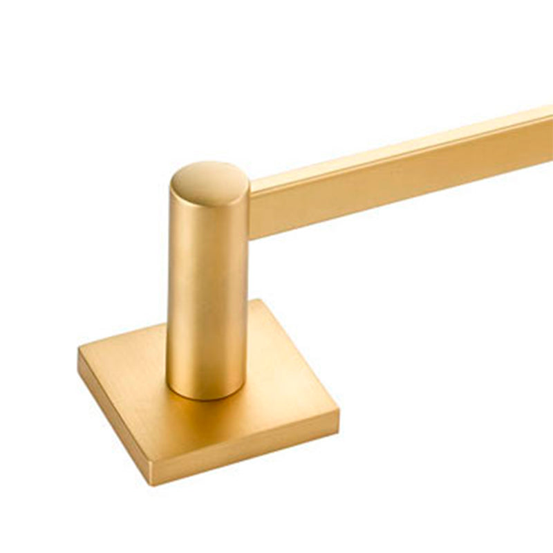 Modern Square Towel Bar - Wall Mount - 30" Brass/Satin Brass