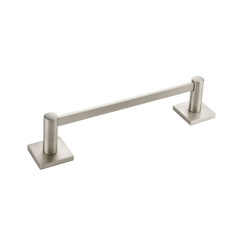 Modern Square Towel Bar - Wall Mount - 30" Brass/Satin Nickel