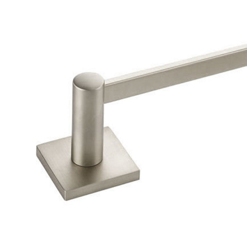 Modern Square Towel Bar - Wall Mount - 30" Brass/Satin Nickel