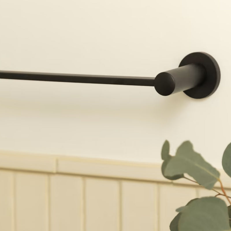 Modern Disk Towel Bar - Wall Mount - 24" Brass/Flat Black