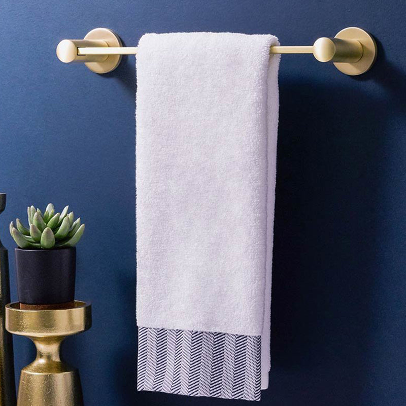 Modern Disk Towel Bar - Wall Mount - 30" Brass/Satin Brass