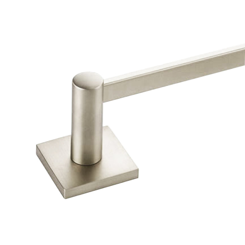 Modern Square Towel Bar - Wall Mount - 12" Brass/Polished Nickel