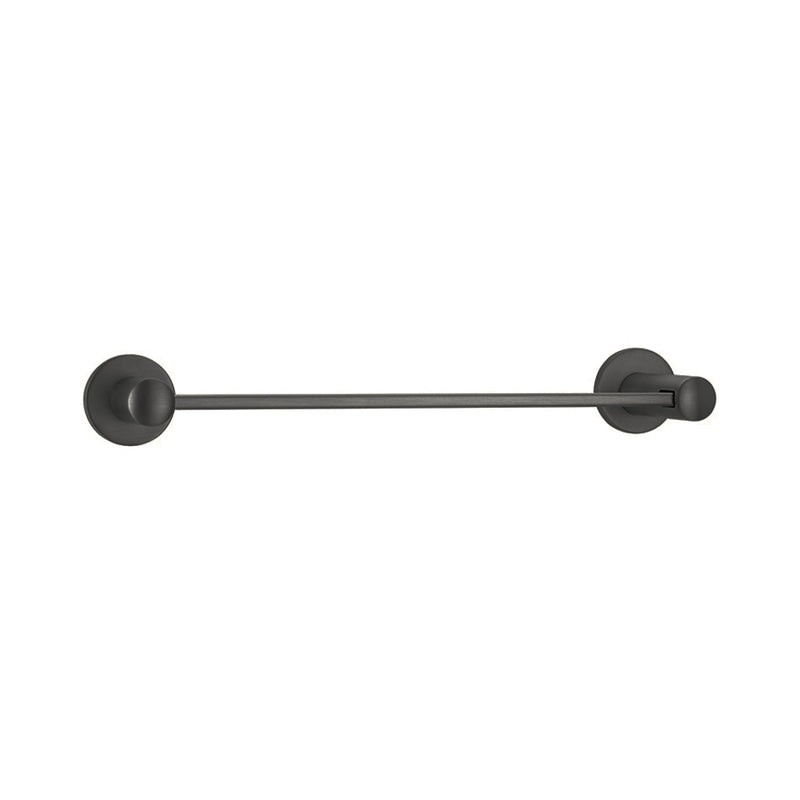 Modern Small Disc Towel Bar - Wall Mount - 12" Brass/Flat Black