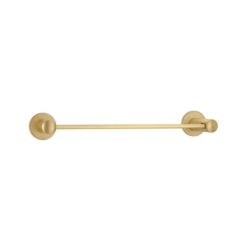 Modern Small Disc Towel Bar - Wall Mount - 30" Brass/Satin Brass