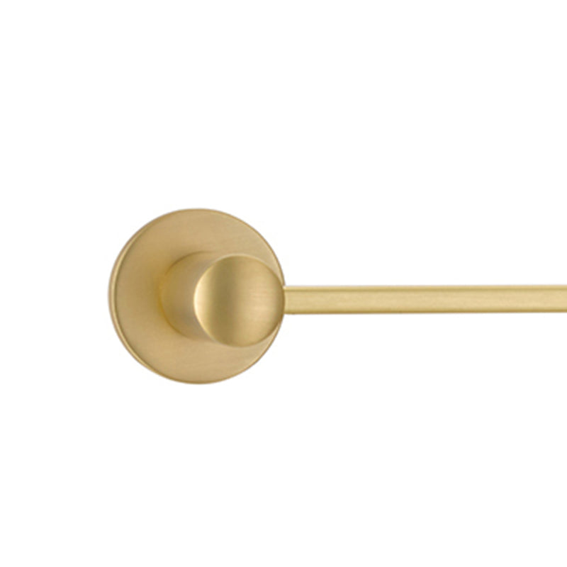 Modern Small Disc Towel Bar - Wall Mount - 30" Brass/Satin Brass