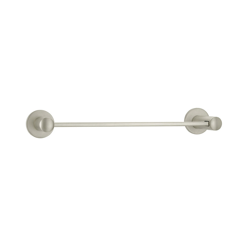 Modern Small Disc Towel Bar - Wall Mount - 30" Brass/Satin Nickel