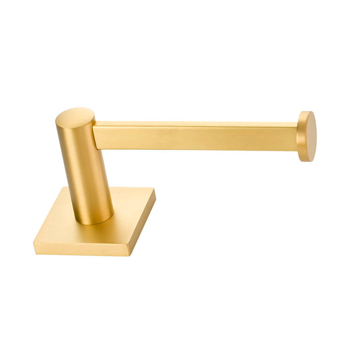 Modern Square Toilet Paper Holder - Wall Mount - 7" Brass/Satin Brass