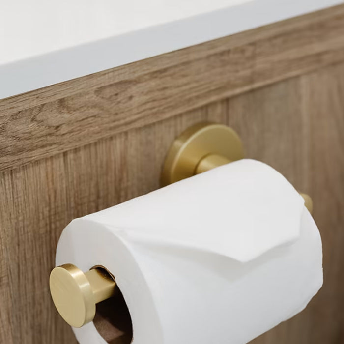Modern Square Toilet Paper Holder - Wall Mount - 7" Brass/Satin Brass