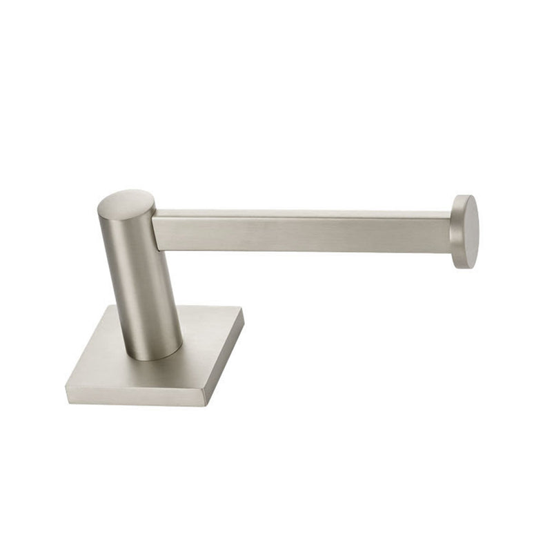 Modern Square Toilet Paper Holder - Wall Mount - 7" Brass/Satin Nickel