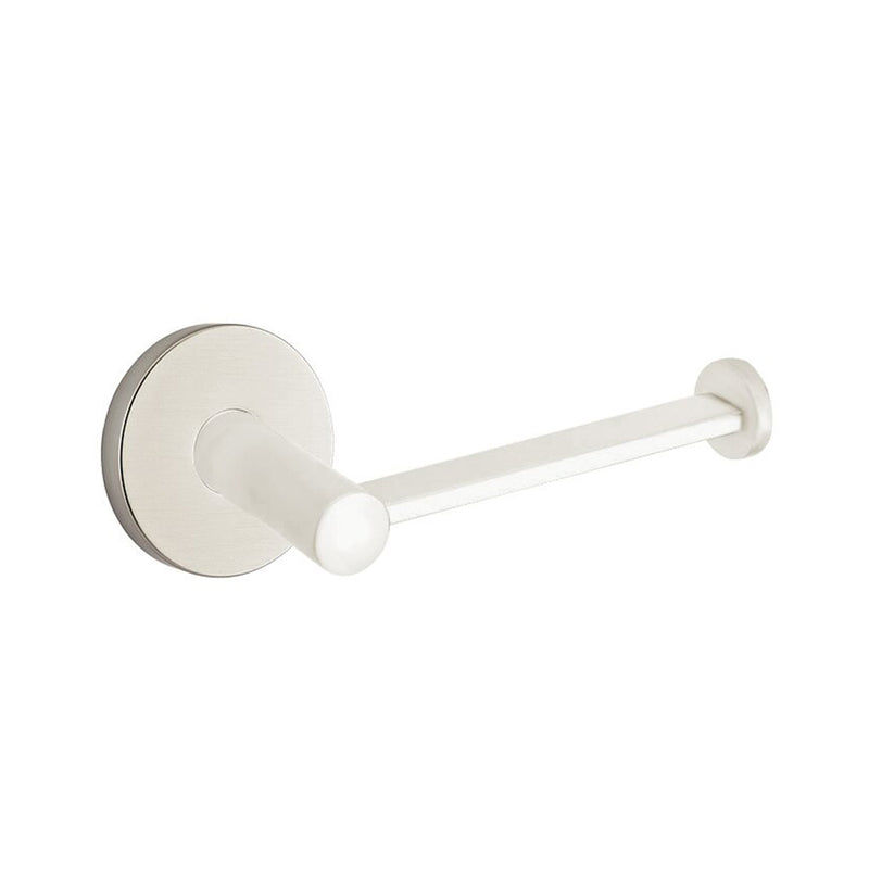 Modern Disk Toilet Paper Holder - Wall Mount - 7" Brass/Satin Nickel