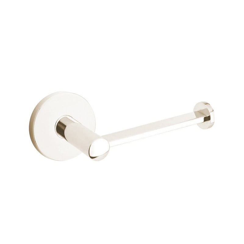 Modern Disk Toilet Paper Holder - Wall Mount - 7" Brass/Polished Nickel