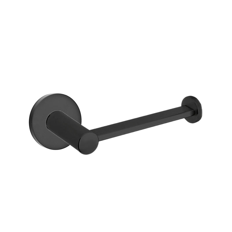 Modern Small Disc Toilet Paper Holder - Wall Mount - 7" Brass/Flat Black