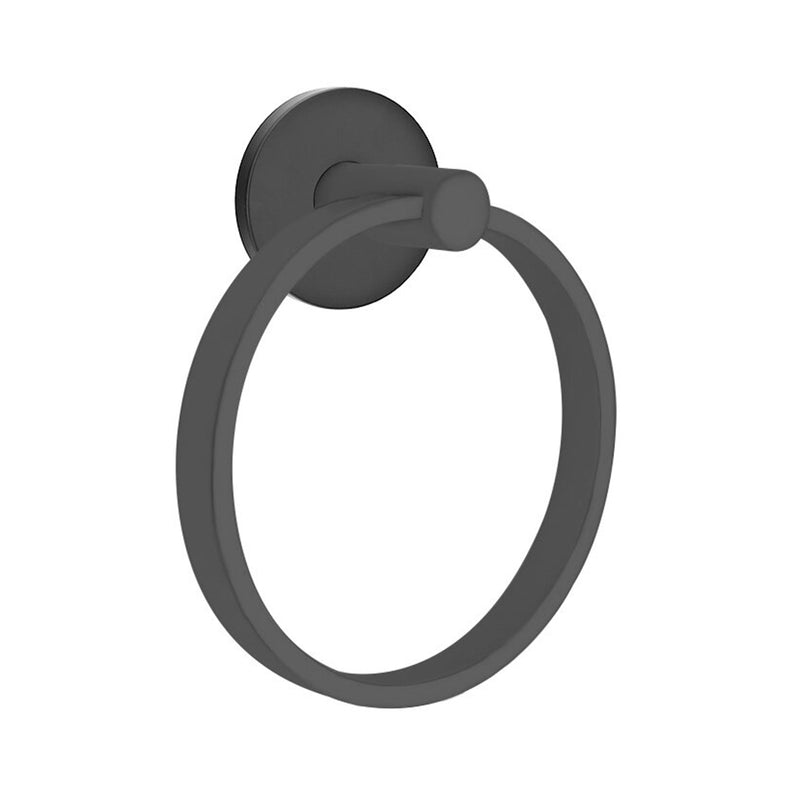 Modern Disk Towel Ring - Wall Mount - 7" Brass/Flat Black