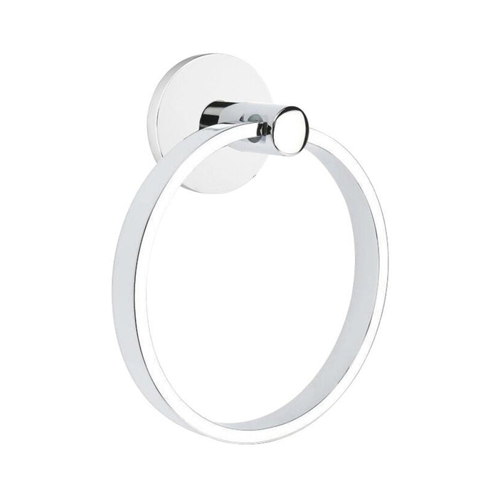 Modern Disk Towel Ring - Wall Mount - 7" Brass/Polished Chrome