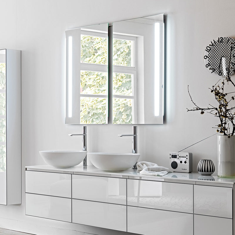 Flash Rectangular Led Vanity Mirror - Wall Mount - 60" Glass/Glass - Last Unit Special Offer