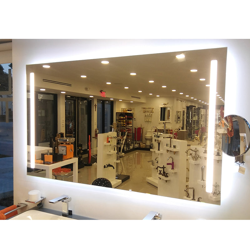 Flash Rectangular Led Vanity Mirror - Wall Mount - 60" Glass/Glass - Last Unit Special Offer