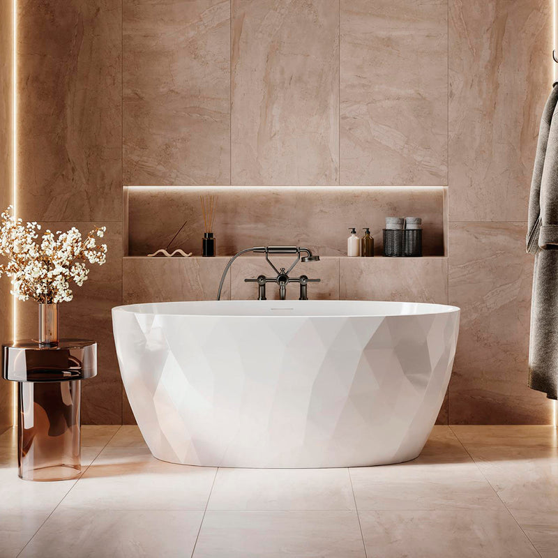 Tonnetz Grande Bathtub - Free Standing - 67" Acrylic/White