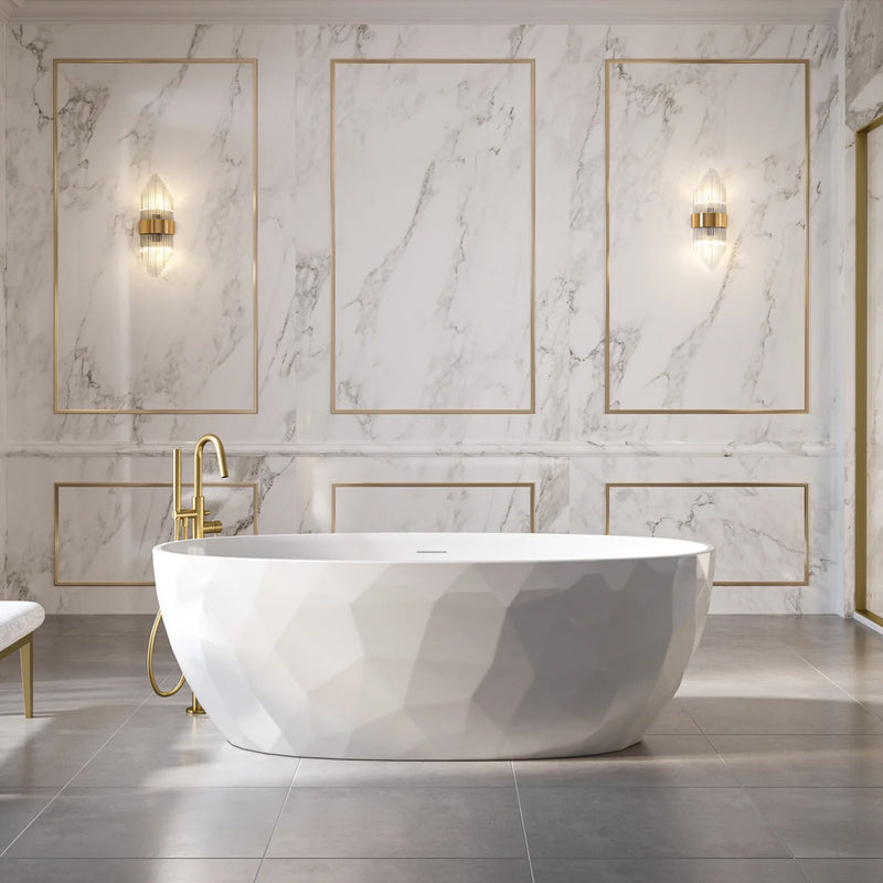 Tonnetz Grande Bathtub - Free Standing - 67" Acrylic/White