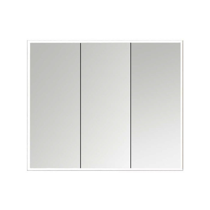 Luna Halo Tri-View Led Medicine Cabinet - Wall Or Recessed Mount - 30W x 36H" Aluminum/Glass/Aluminum