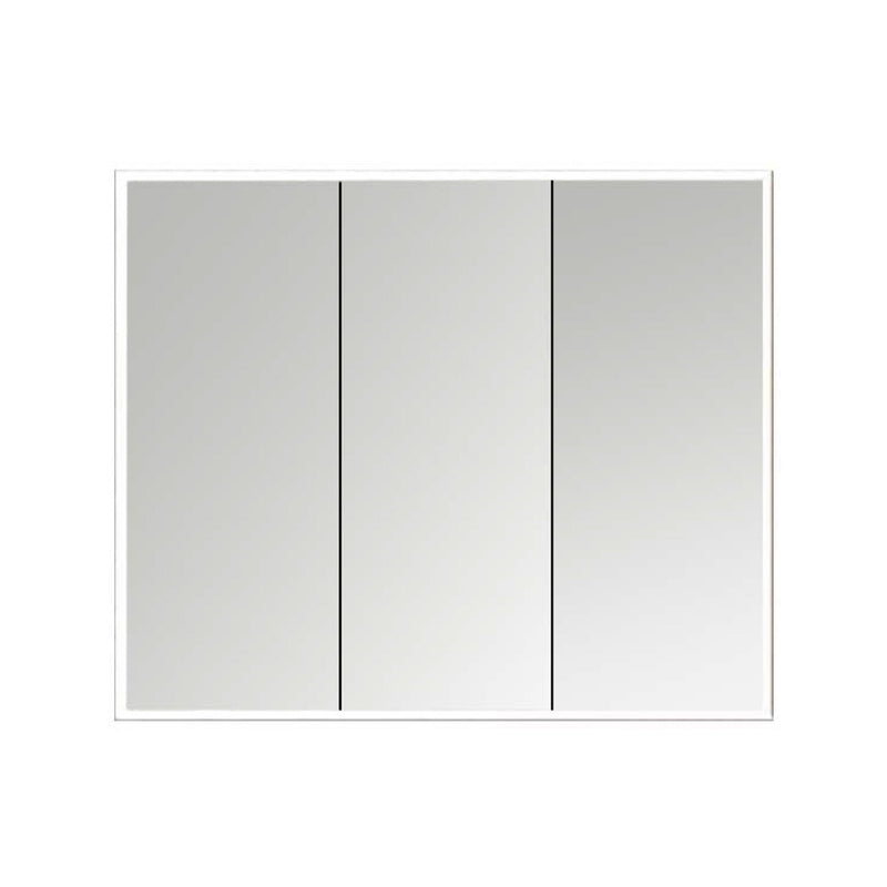 Luna Halo Tri-View Led Medicine Cabinet - Wall Or Recessed Mount - 36W x 36H" Aluminum/Glass/Aluminum