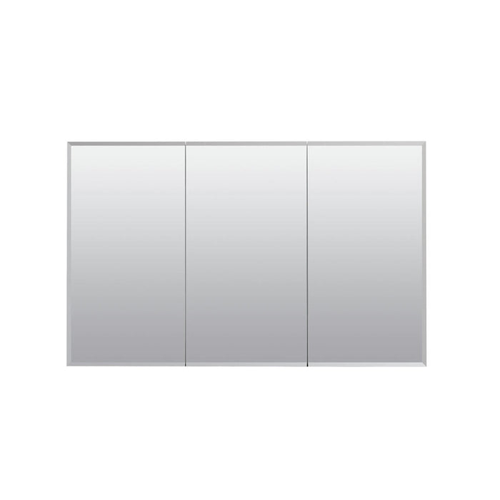 Luna Halo Tri-View Led Medicine Cabinet - Wall Or Recessed Mount - 48W x 36H" Aluminum/Glass/Aluminum